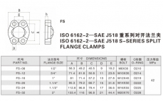 法蘭接頭—ISO 6162-2—SAE J518 重系列對(duì)開法蘭夾